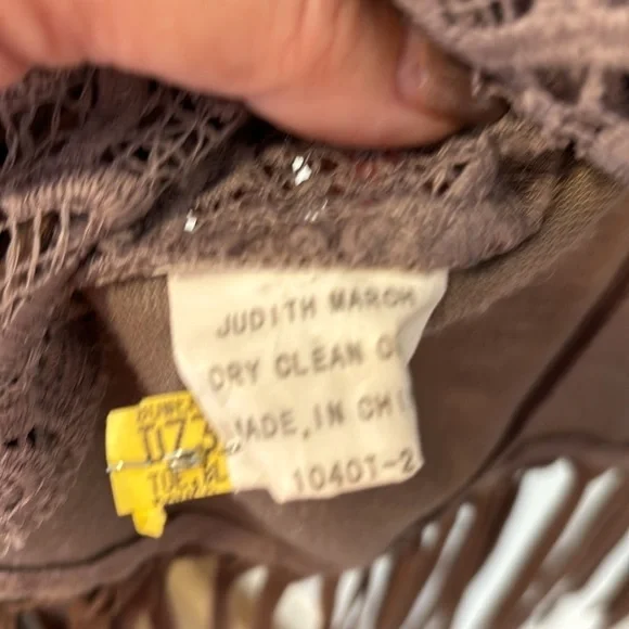 Judith March short sleeved brown top with fringe size M - Picture 6 of 10